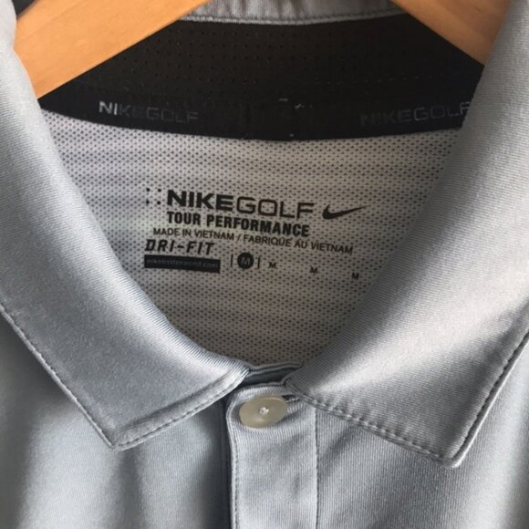 Nike Golf Men's Polo Gray Dri-Fit Tour Performance Activewear Shirt Size M - Picture 5 of 8